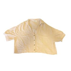 lilac crop top button up shirt